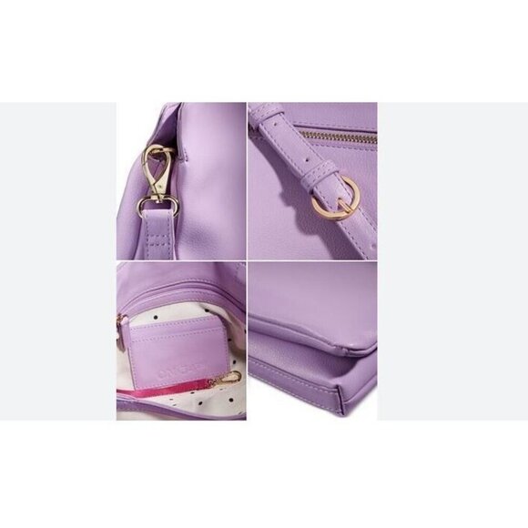 Macy's On 34th Rodelle soft faux-leather small crossbody bag clutch - Lilac - Picture 4 of 11